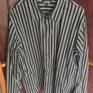 XL Black and white pinstripe shirt